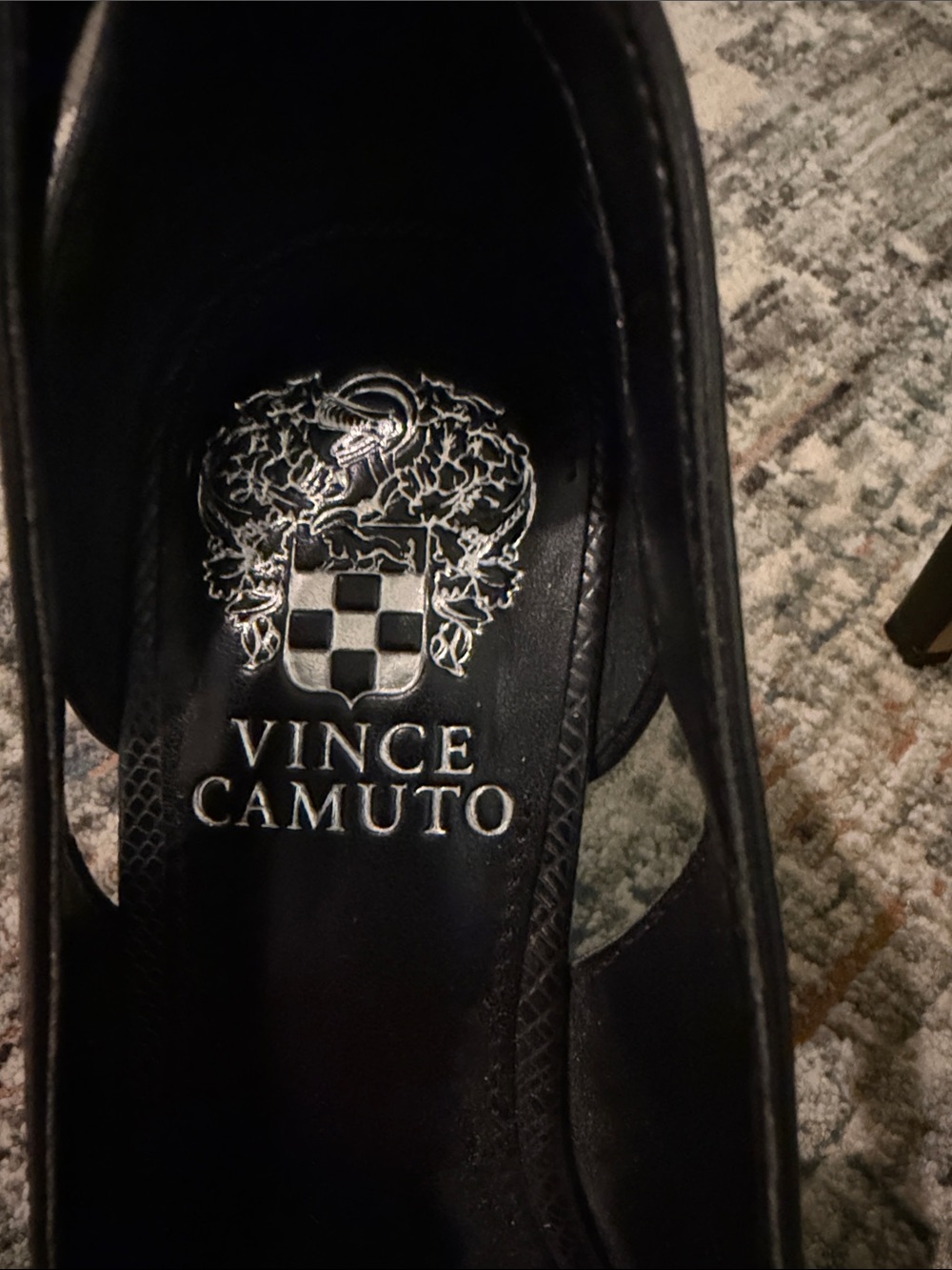 Vince Camuto Black Pointed Pumps with Braided Straps - Picture 2 of 7